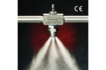 二流體霧化噴嘴產生霧化的濕度房測試 Atomizing Nozzles Create Fog for Wet Room Testing